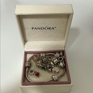 Pandora Silver Bracelet with Charms